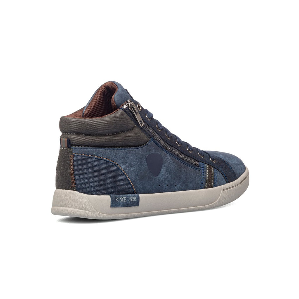 Sneakers alte blu con zip laterale Ducati