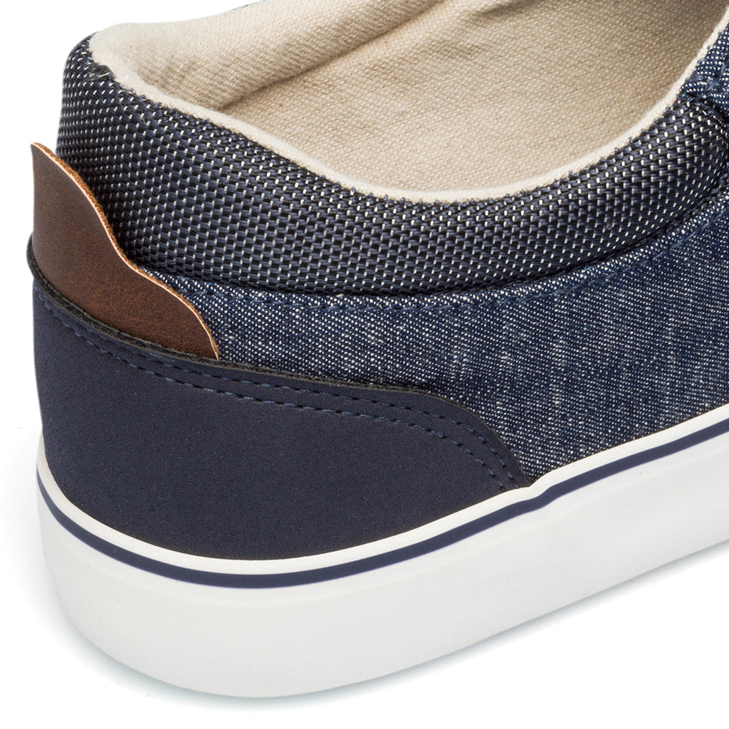 Sneakers blu in tessuto da uomo con logo laterale Ducati