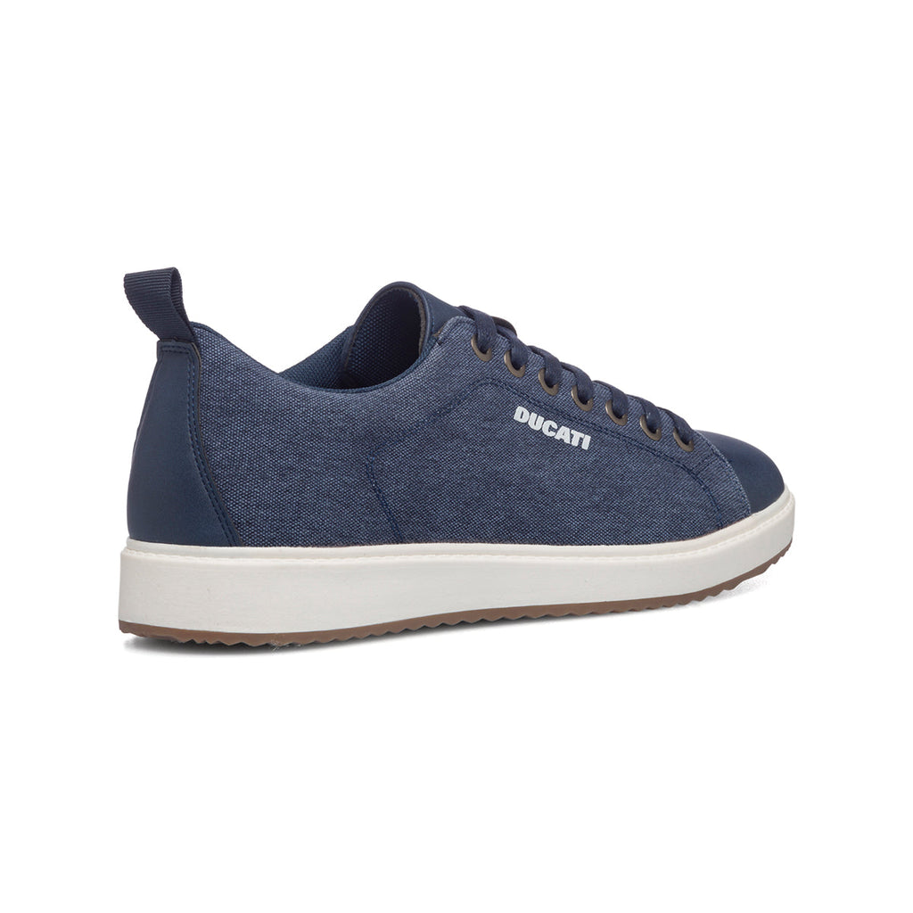 Sneakers blu navy da uomo con logo laterale Ducati