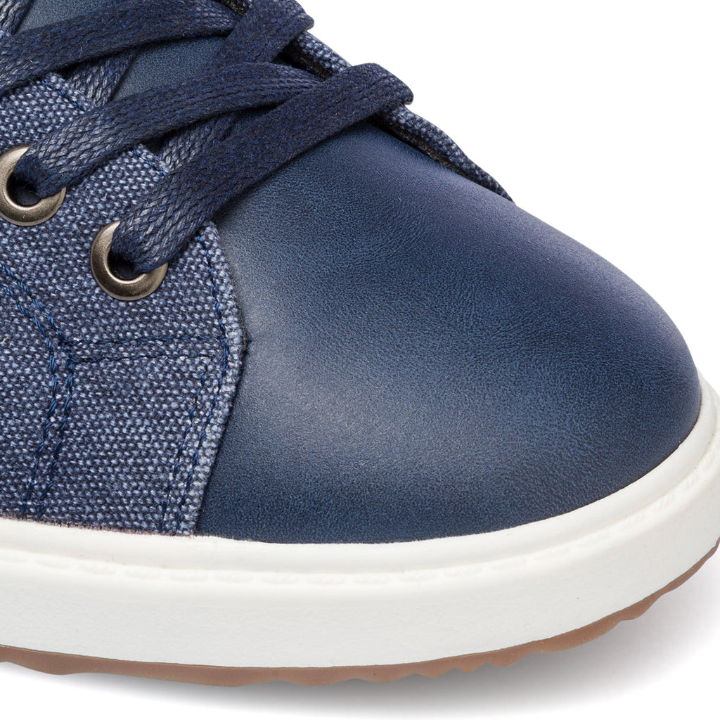 Sneakers blu navy da uomo con logo laterale Ducati