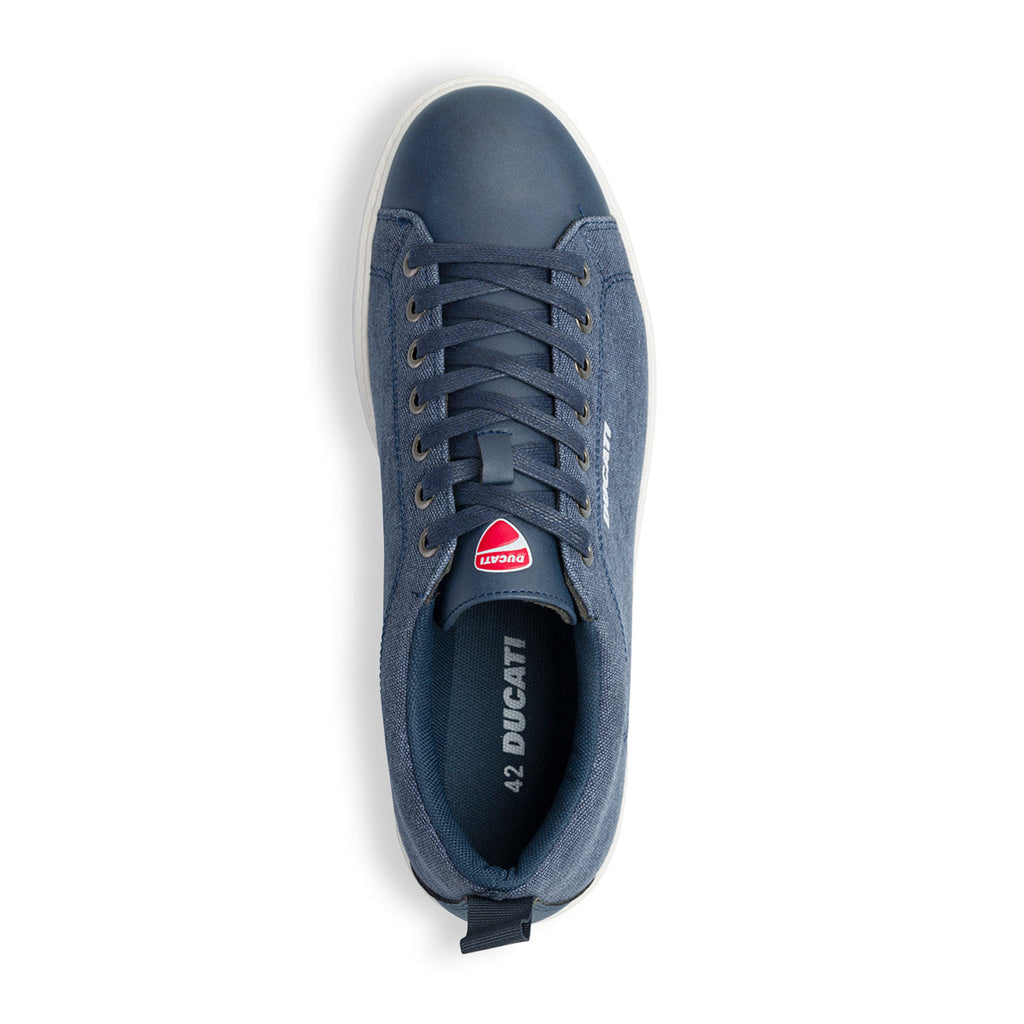 Sneakers blu navy da uomo con logo laterale Ducati