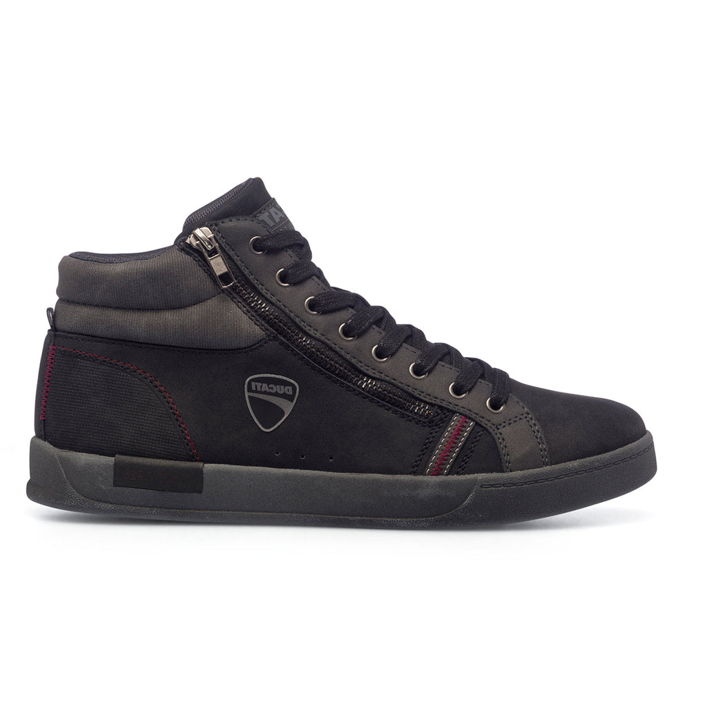 Sneakers alte nere da uomo con zip laterale Ducati