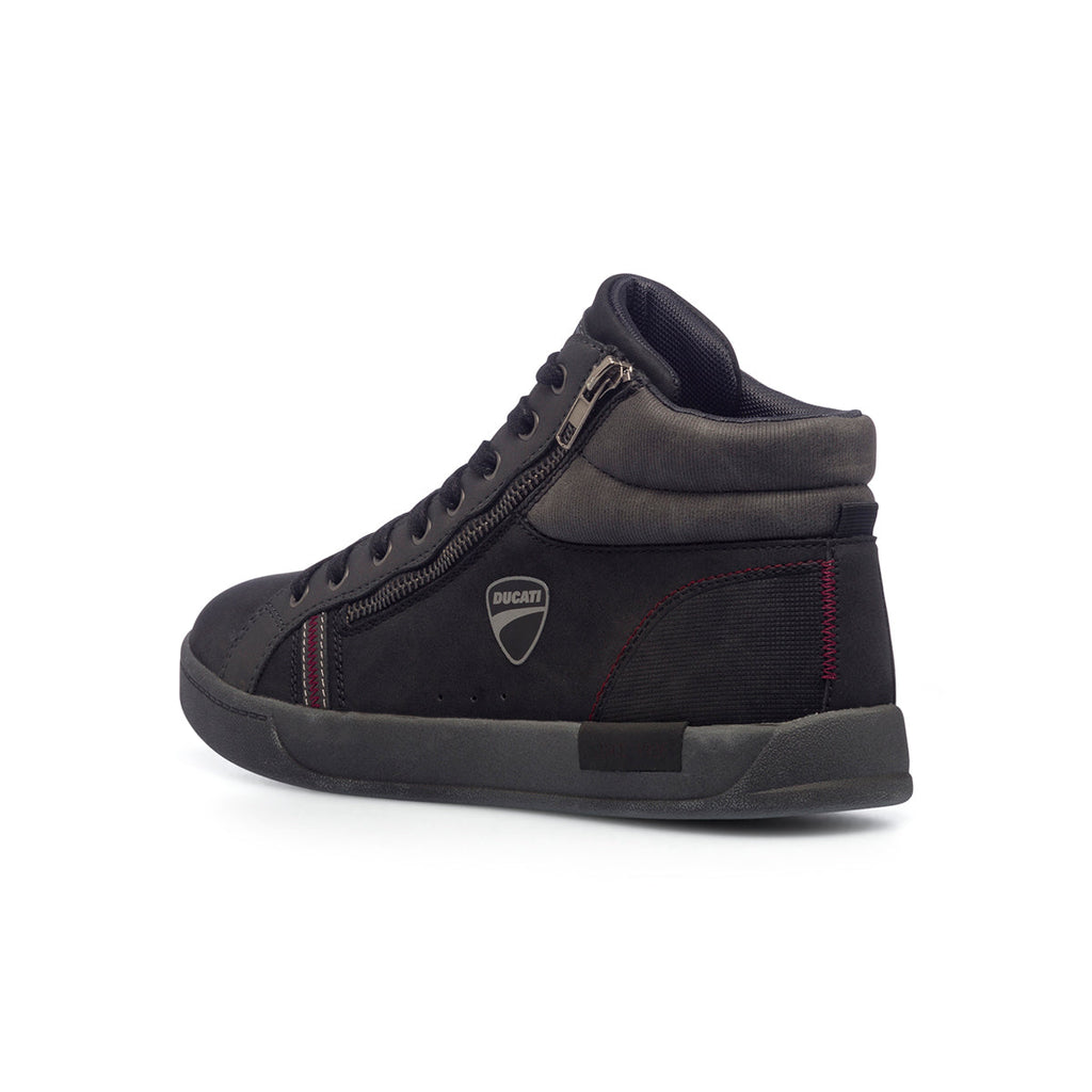 Sneakers alte nere da uomo con zip laterale Ducati