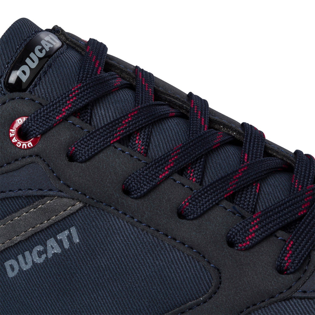 Sneakers blu da uomo con logo laterale Ducati