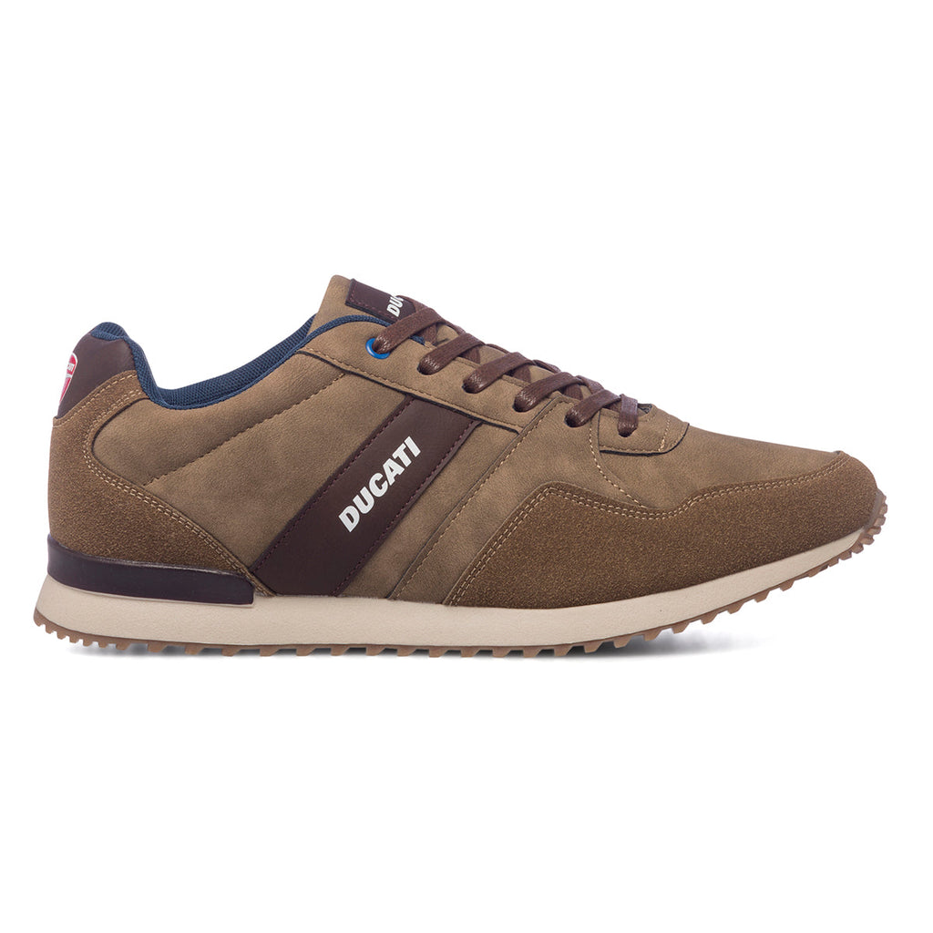 Sneakers scamosciate da uomo color taupe Ducati