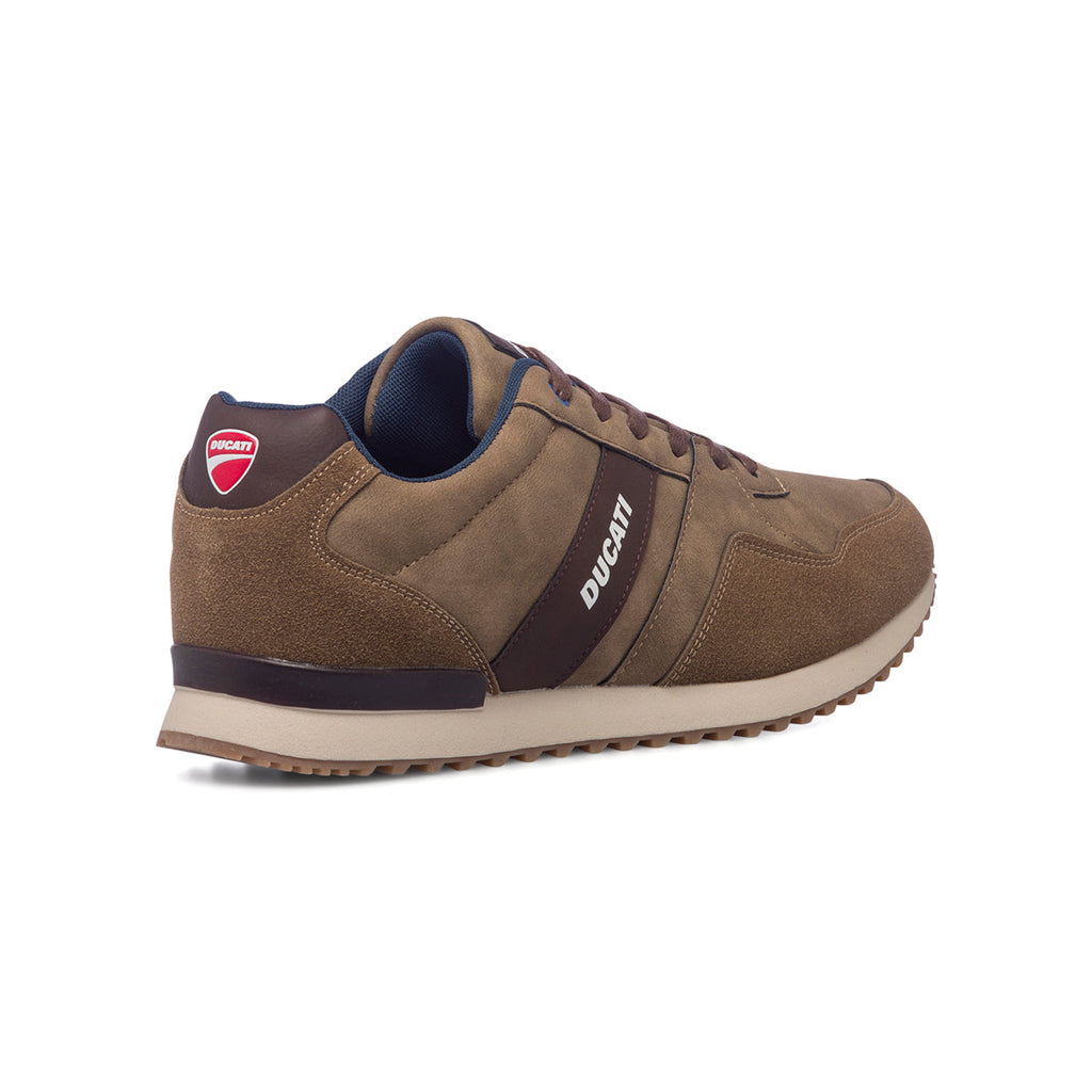 Sneakers scamosciate da uomo color taupe Ducati