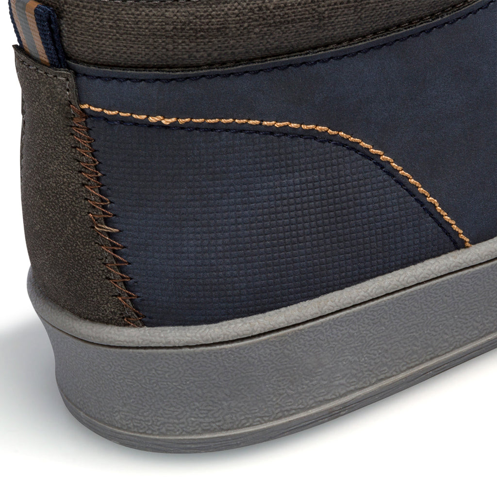 Sneakers alte blu navy da uomo con zip laterale Ducati