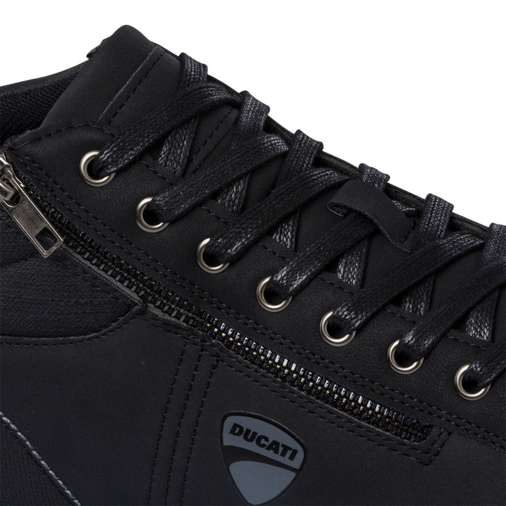 Sneakers alte nere da uomo con logo laterale Ducati