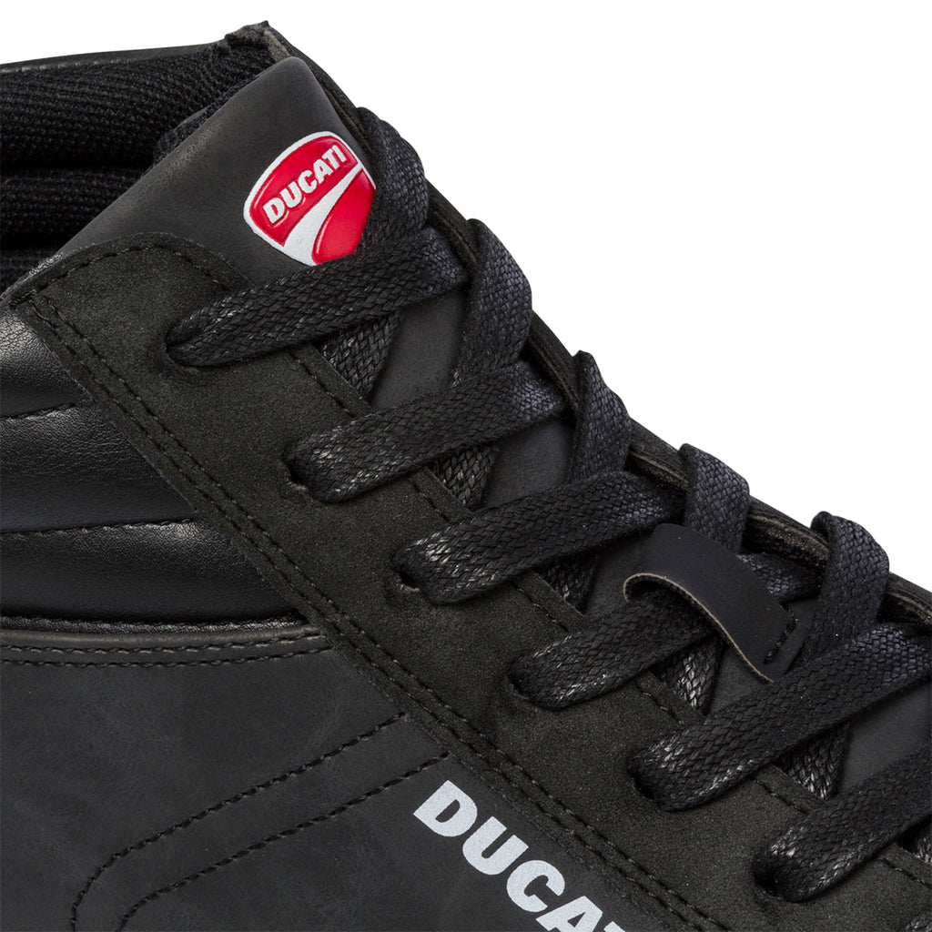 Sneakers alte nere da uomo con logo laterale Ducati