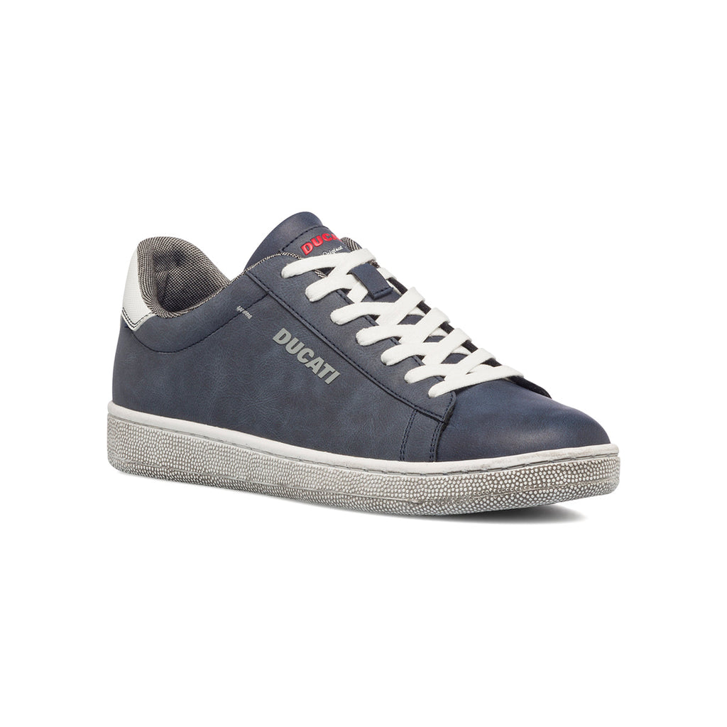 Sneakers blu da uomo con logo laterale Ducati