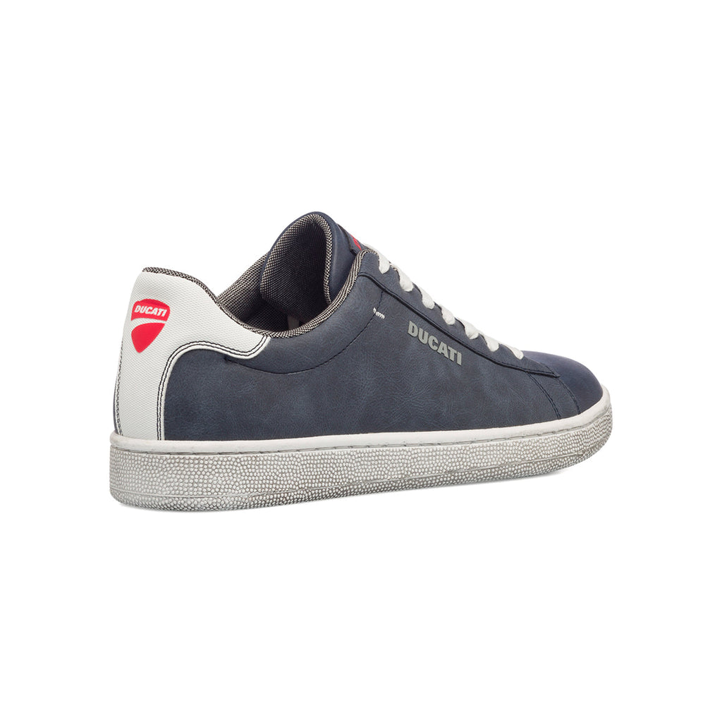 Sneakers blu da uomo con logo laterale Ducati