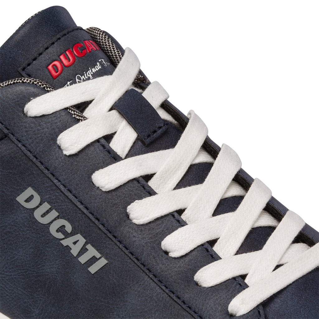 Sneakers blu da uomo con logo laterale Ducati