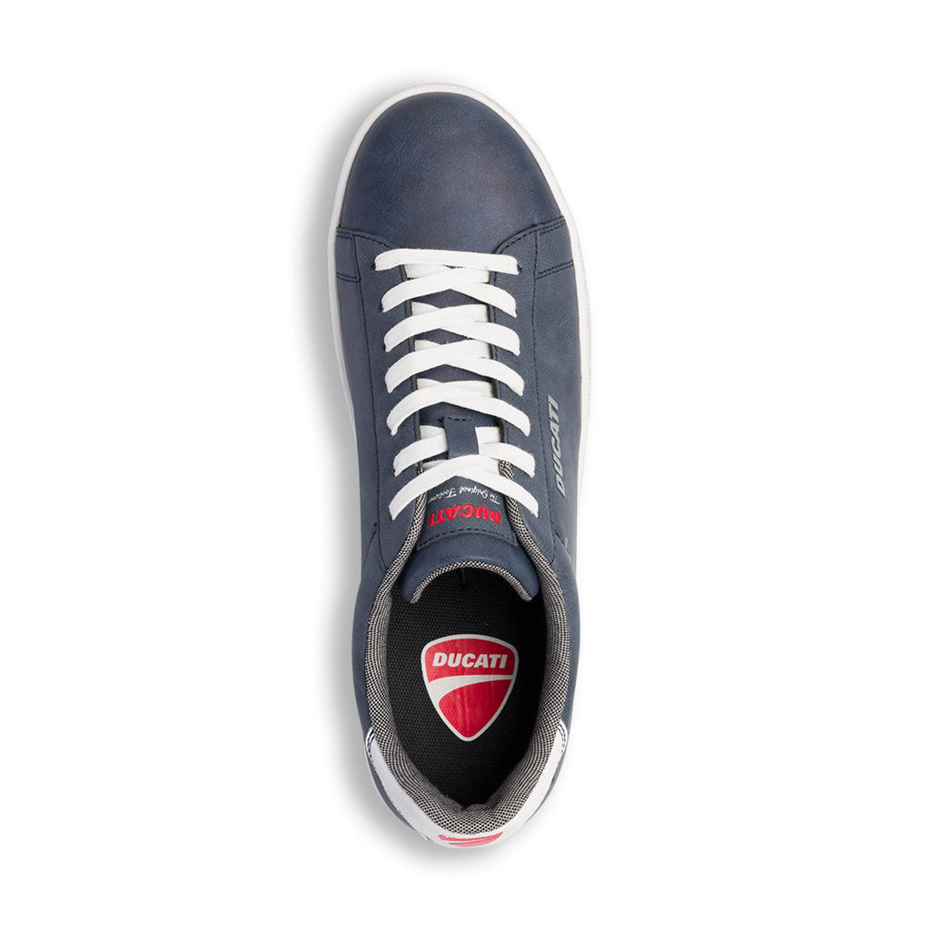 Sneakers blu da uomo con logo laterale Ducati