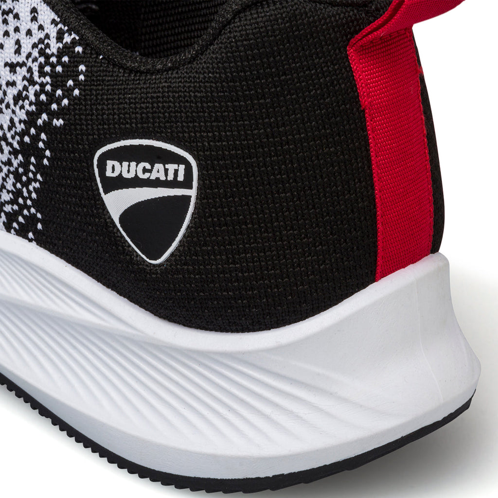 Sneakers bianche e nere in mesh da uomo Ducati