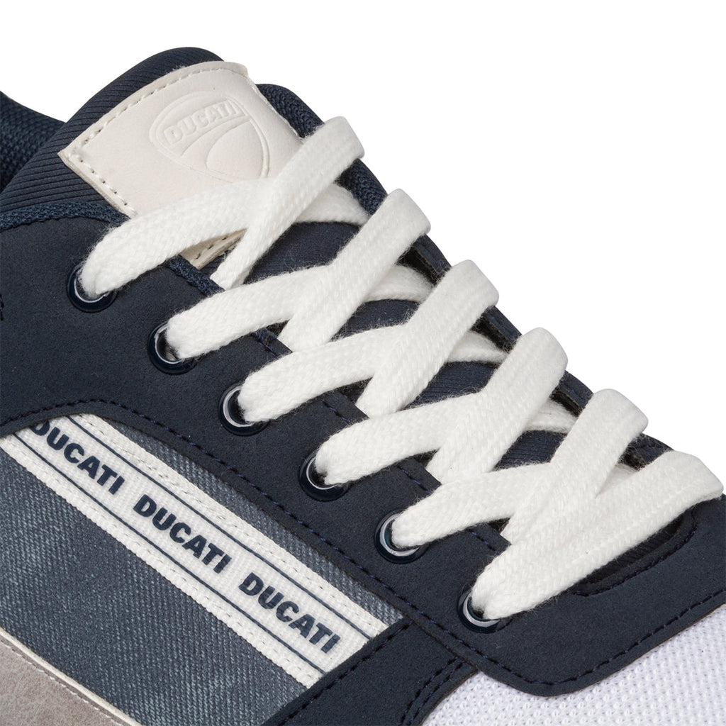 Sneakers blu da uomo con logo laterale Ducati