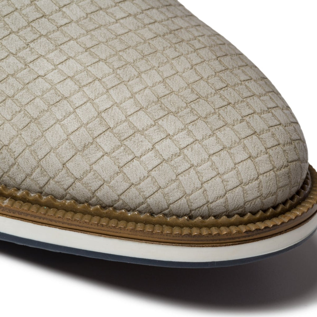 Stringate grigie in similpelle martellata con allacciatura Derby Patrick