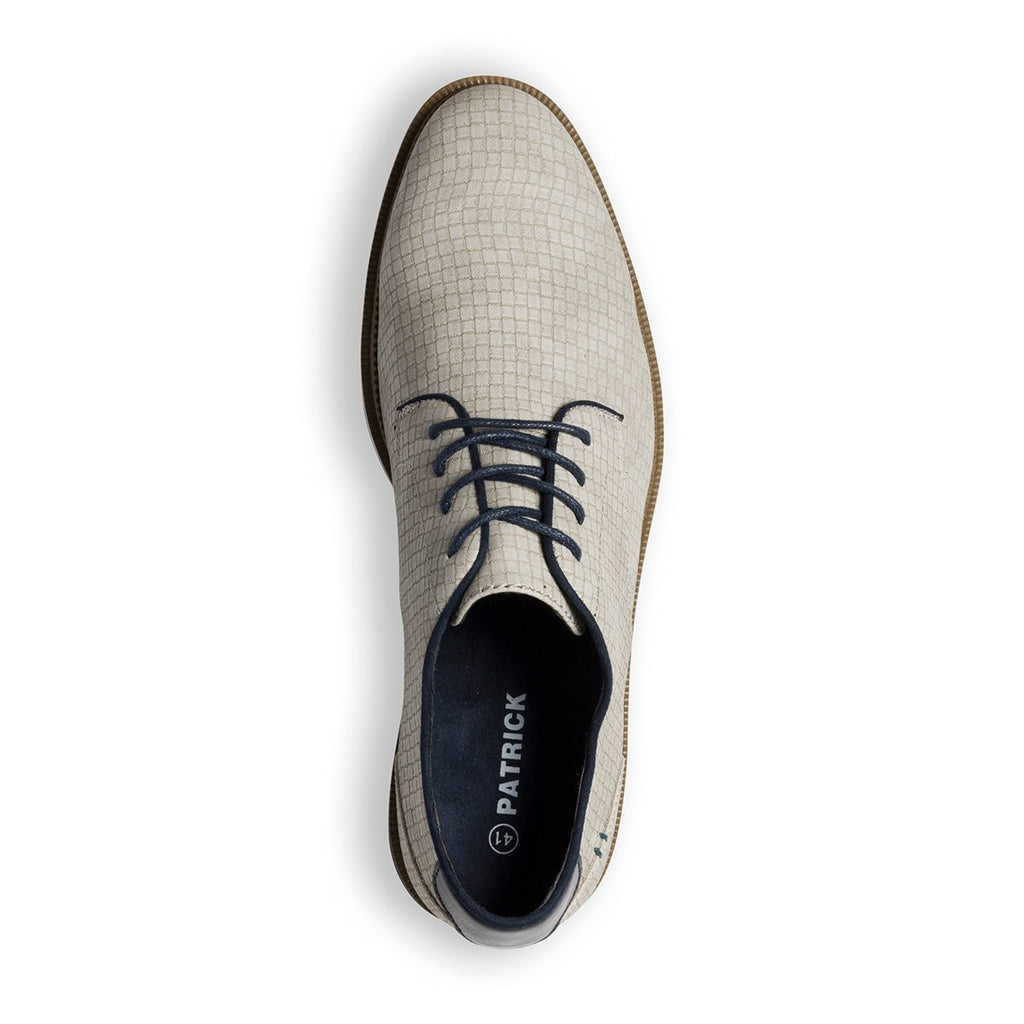 Stringate grigie in similpelle martellata con allacciatura Derby Patrick