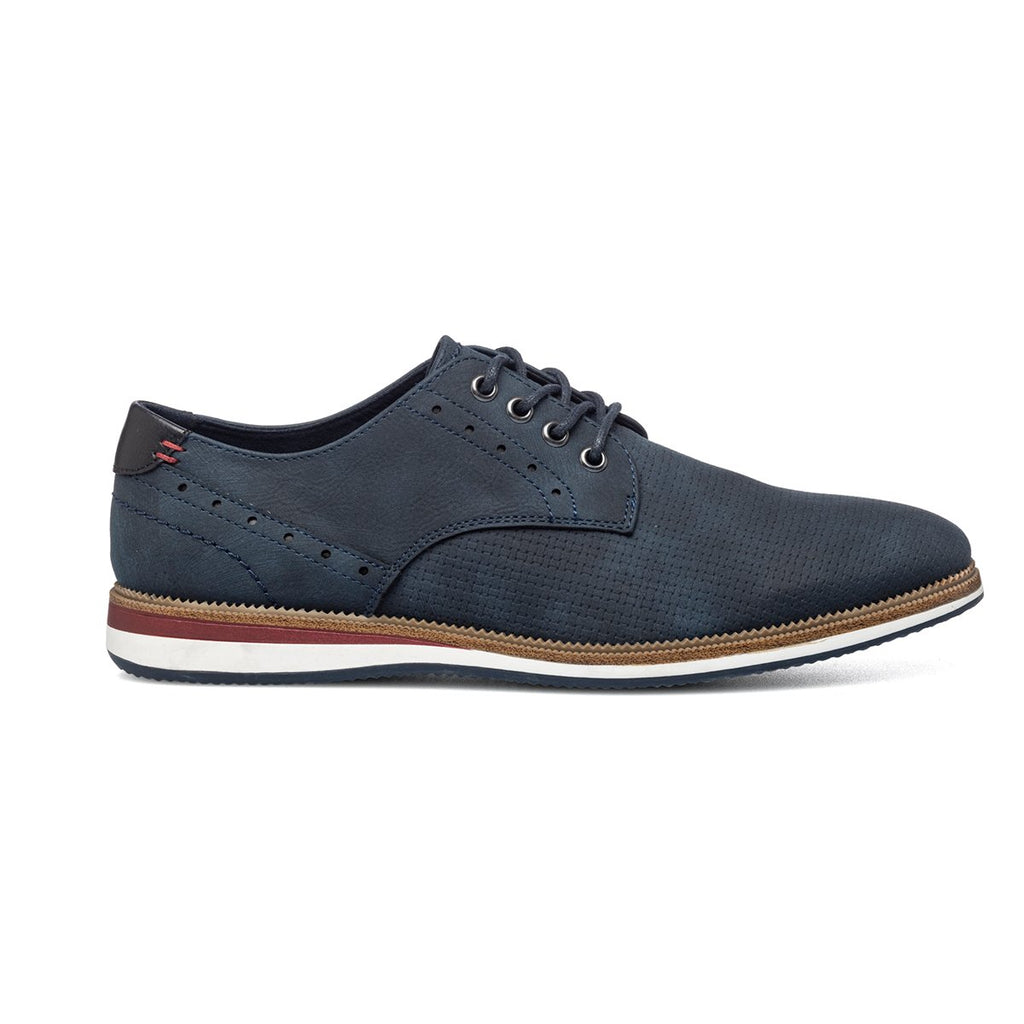 Stringate casual blu con dettagli traforati Patrick