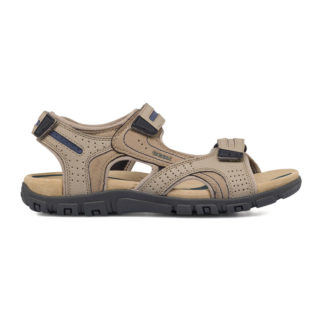 Sandali beige traforati da uomo Geox Strada