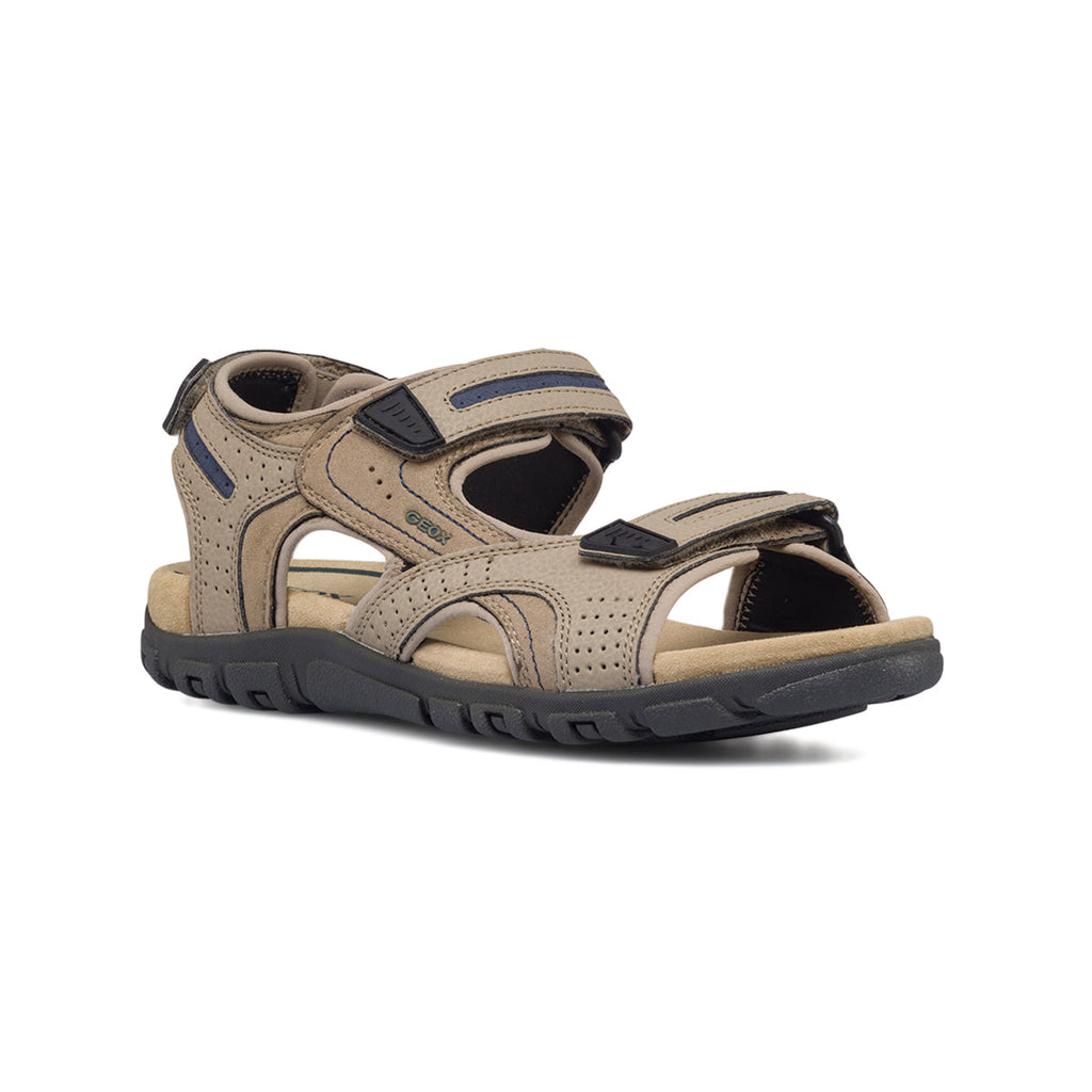 Sandali beige traforati da uomo Geox Strada