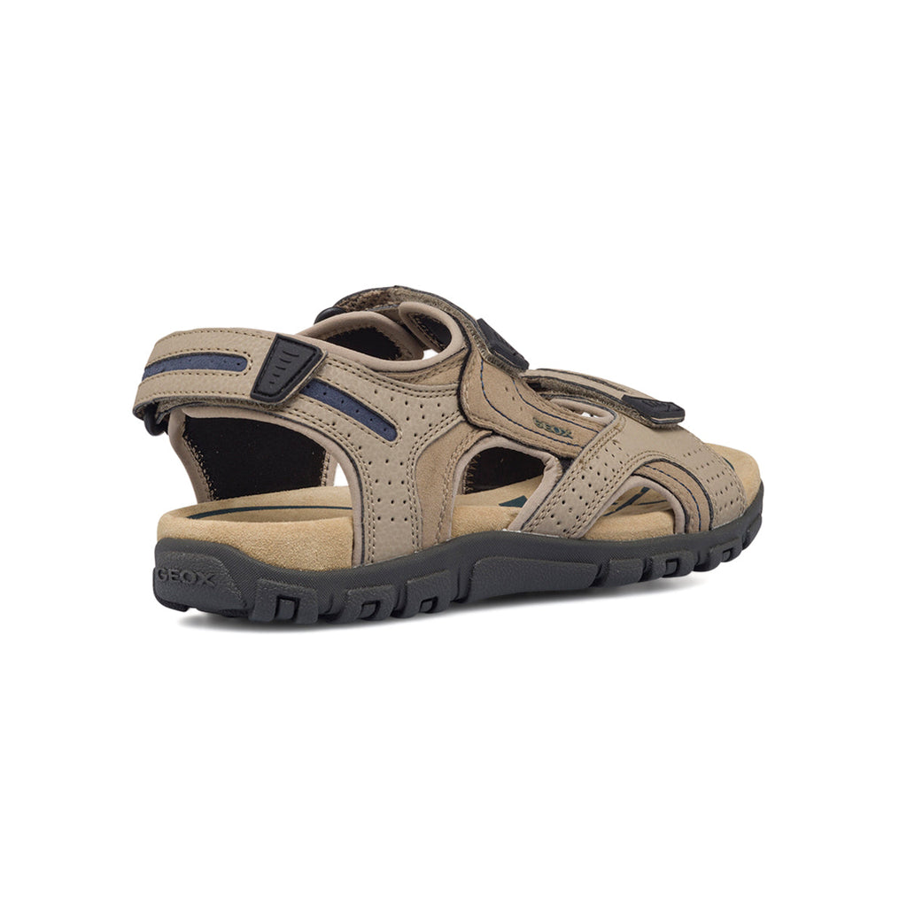 Sandali beige traforati da uomo Geox Strada