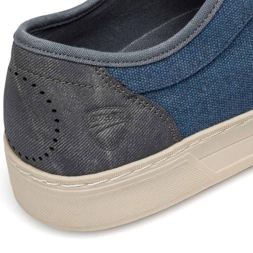 Sneakers blu in tessuto da uomo con logo laterale Ducati