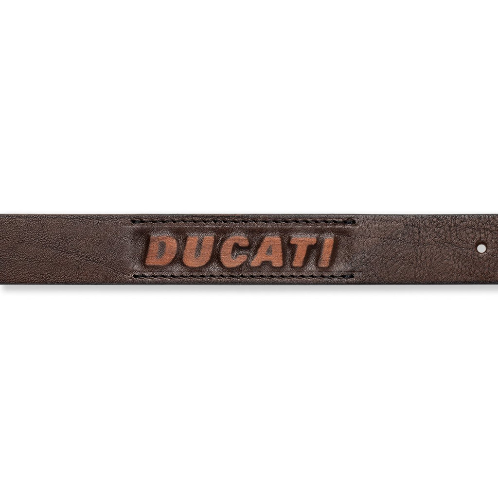 Cintura marrone in pelle Ducati