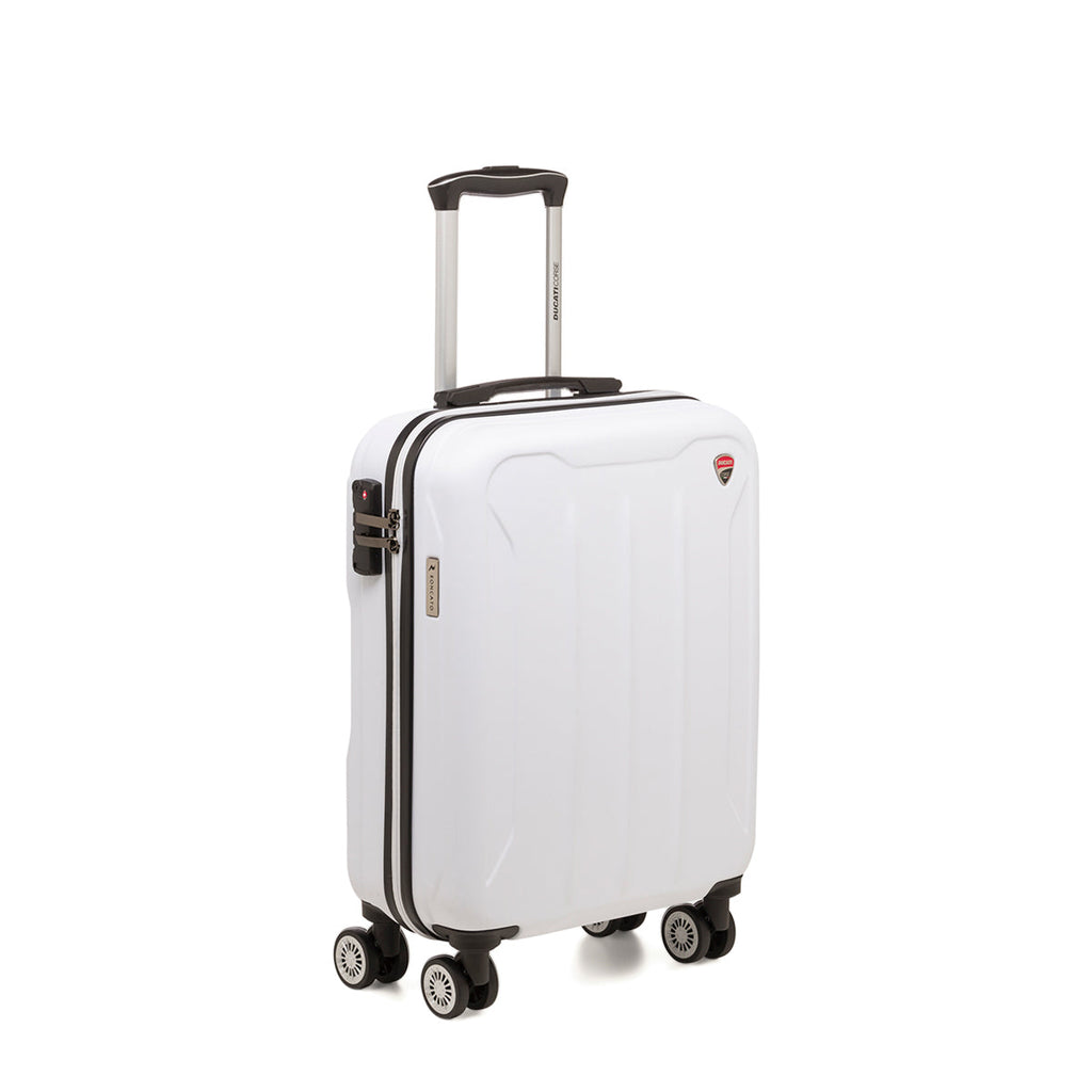 Trolley bagaglio a mano bianco in ABS Ducati Corse x Ciak Roncato Flight