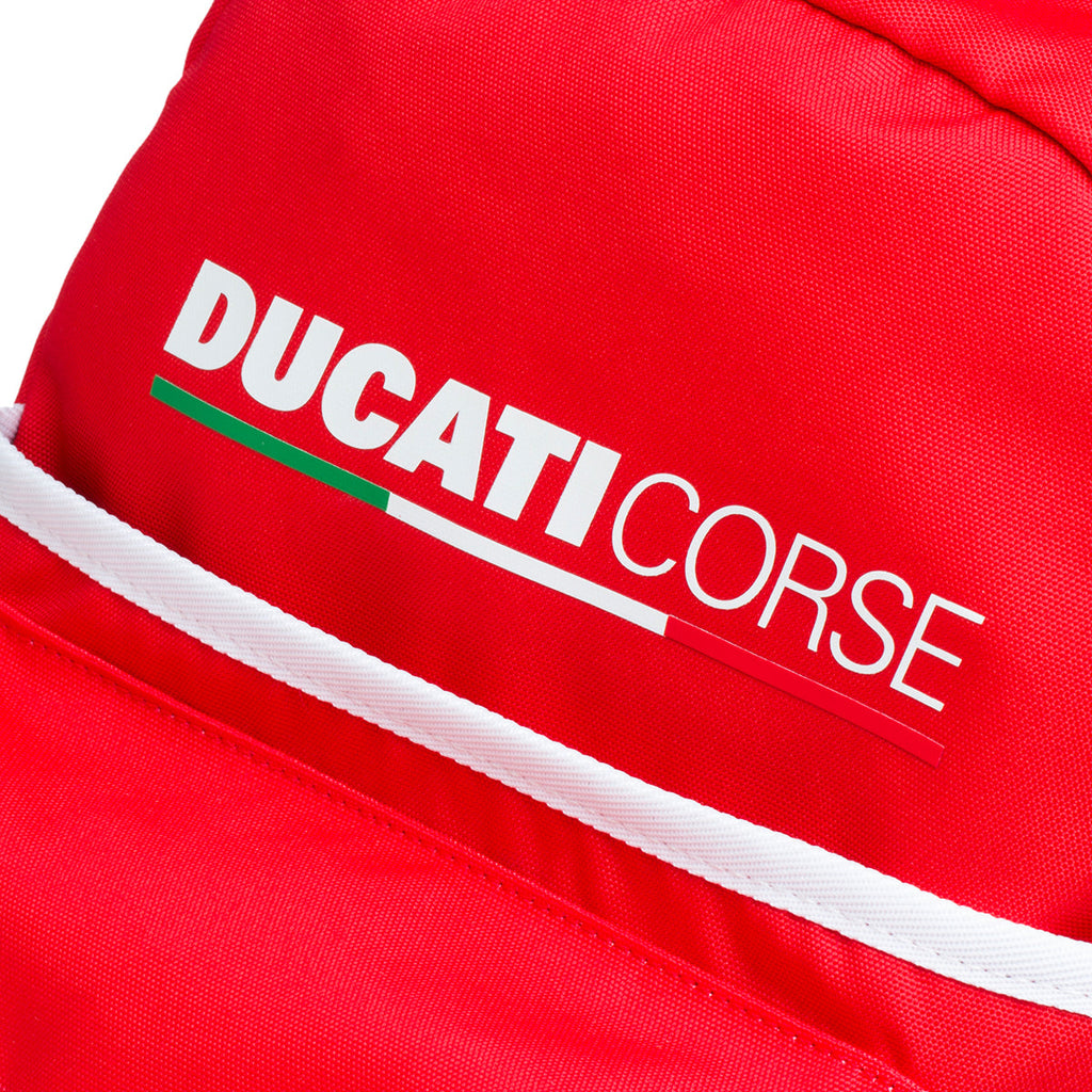 Zaino rosso con logo Ducati Corse