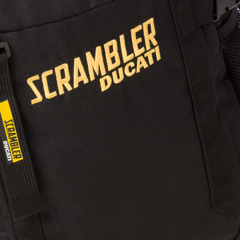 Zaino nero con logo frontale Scrambler Ducati