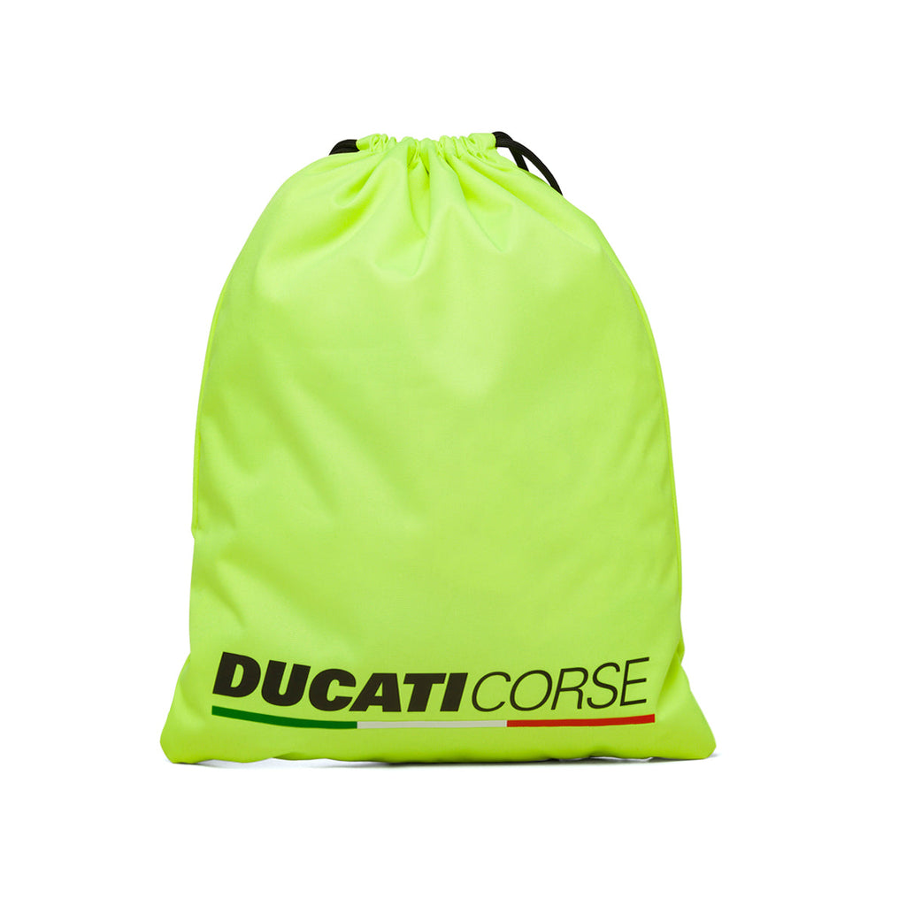 Sacca da palestra giallo fluo con logo Ducati Corse