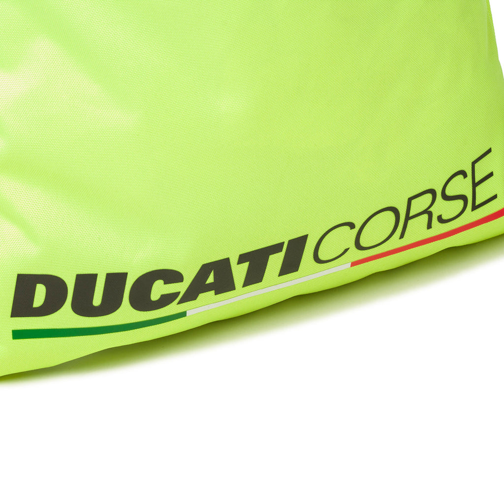 Sacca da palestra giallo fluo con logo Ducati Corse