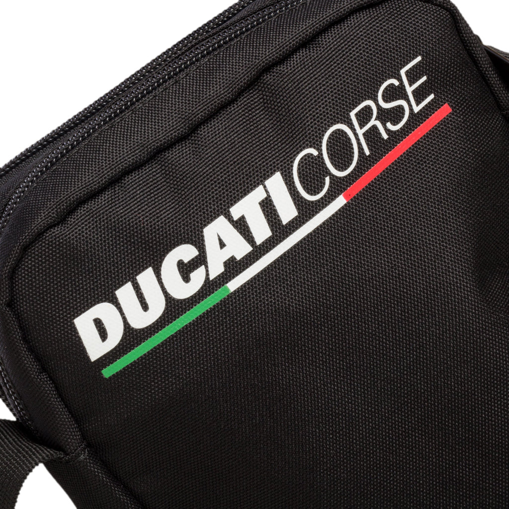 Borsello nero con badge Ducati Corse