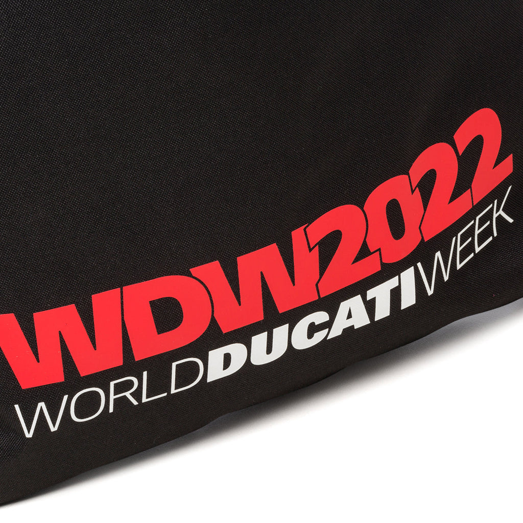 Sacca da palestra nera con logo World Ducati Week 2022