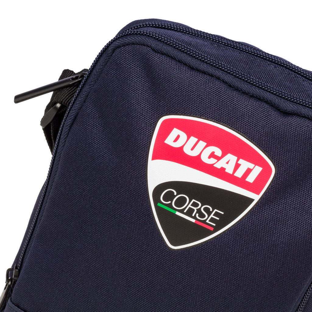 Borsello blu con logo frontale Ducati Corse