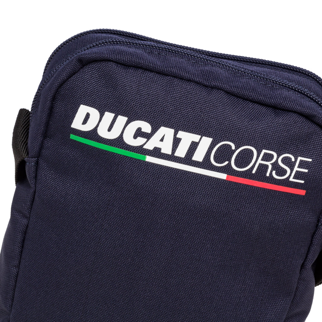 Borsello blu con logo frontale Ducati Corse