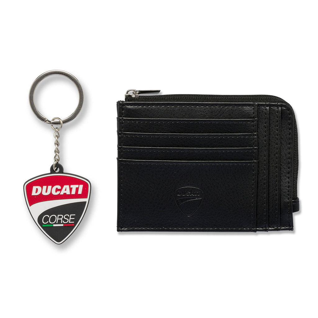 Set regalo con portacarte e portachiavi Ducati Corse