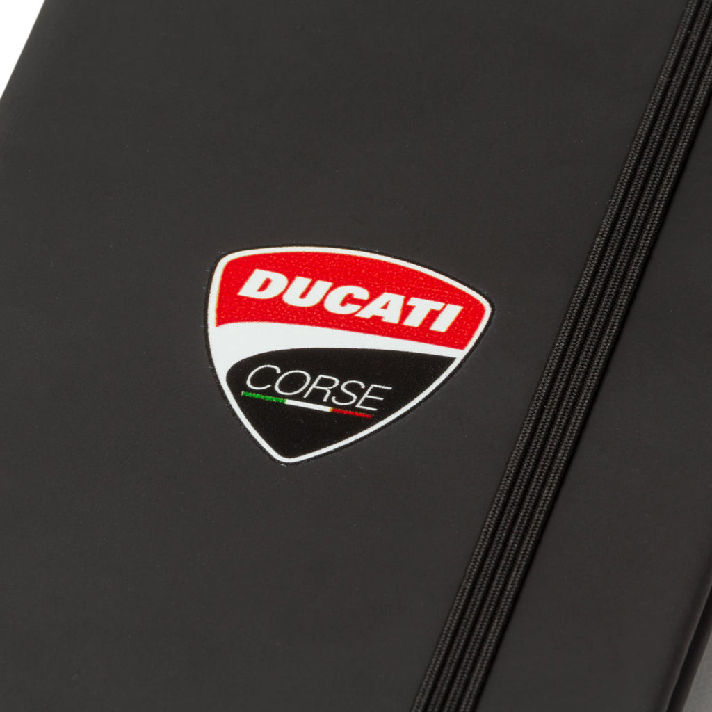 Taccuino nero piccolo con badge Ducati Corse