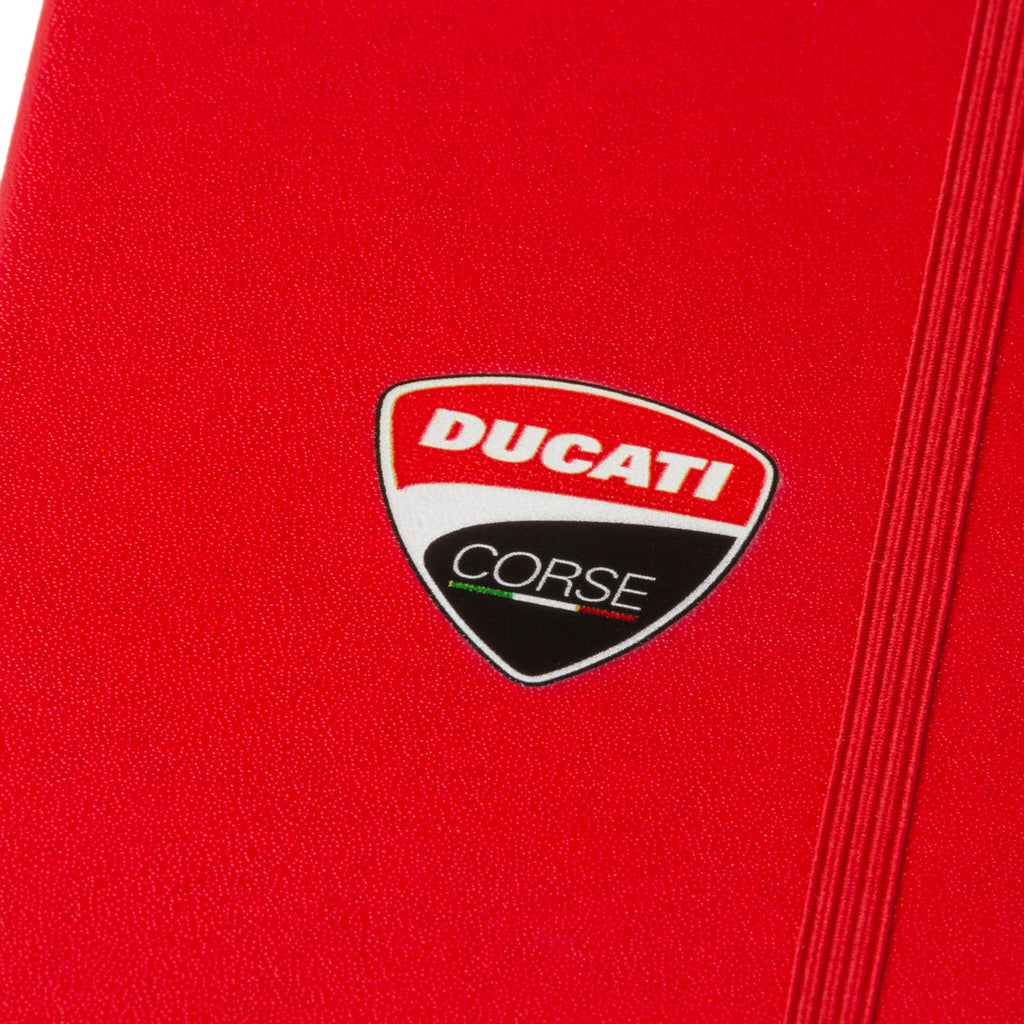 Taccuino rosso piccolo con badge Ducati Corse