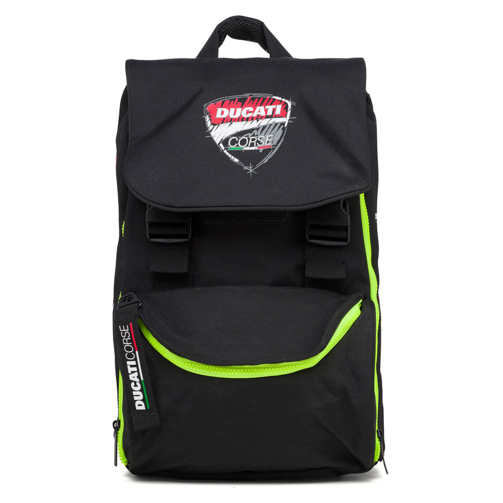 Zaino da scuola nero con badge frontale Ducati Corse