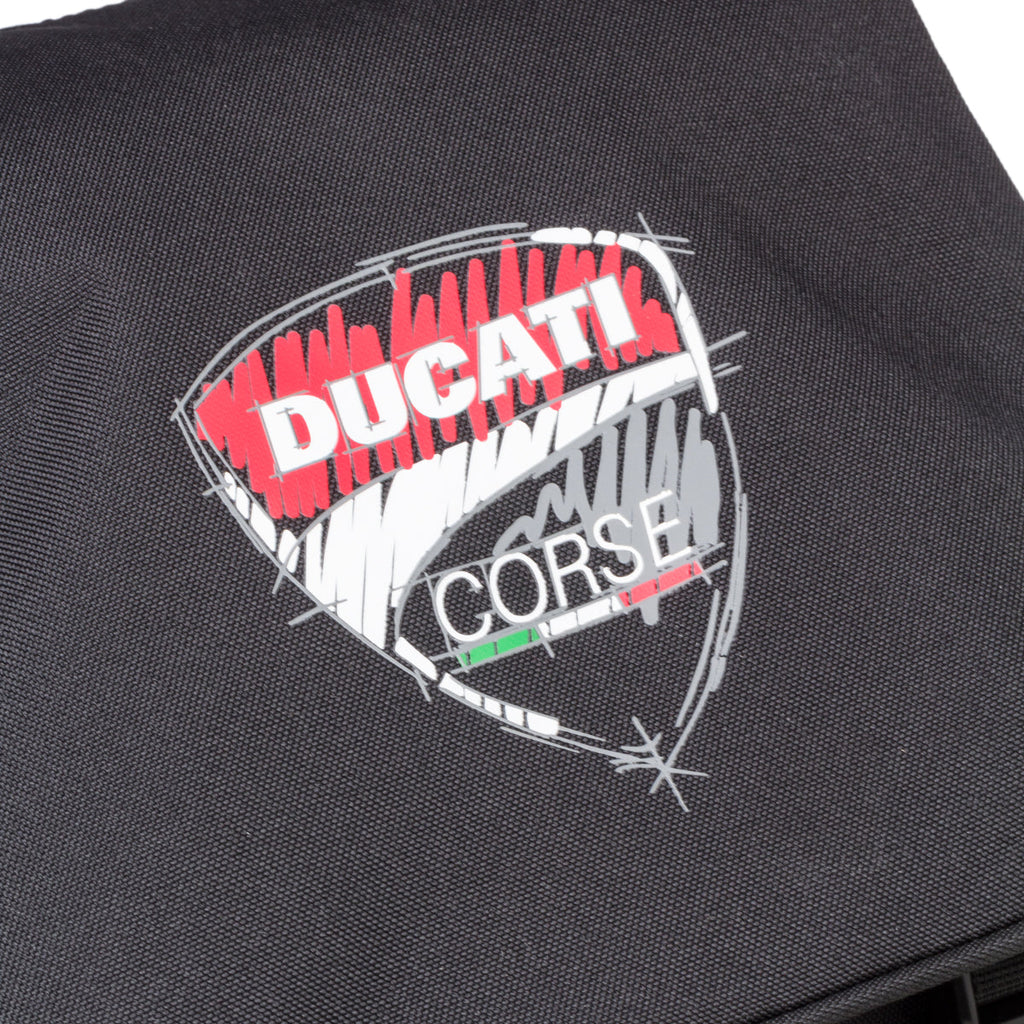 Zaino da scuola nero con badge frontale Ducati Corse