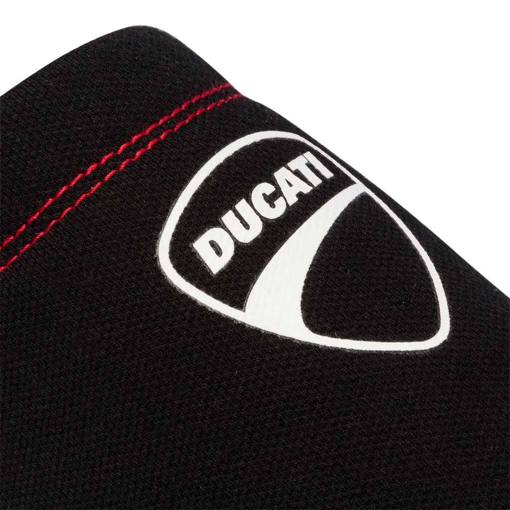 Pantofole da uomo nere con logo a contrasto Ducati