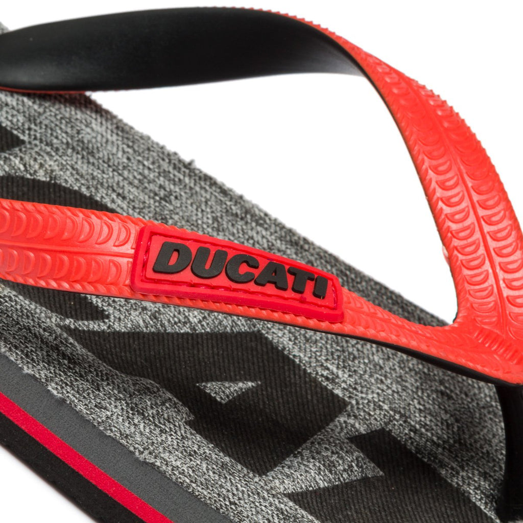 Ciabatte infradito rosse con logo Ducati