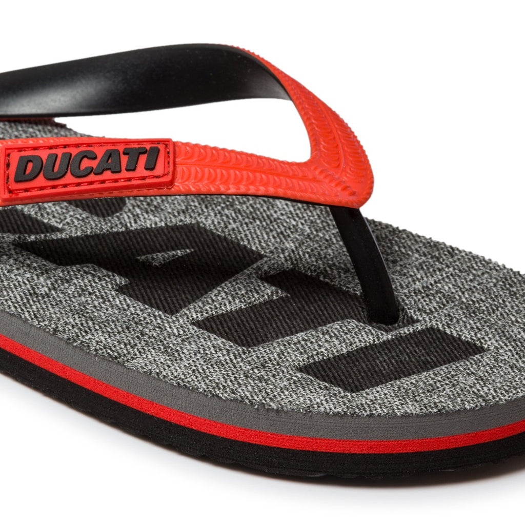 Ciabatte infradito rosse con logo Ducati