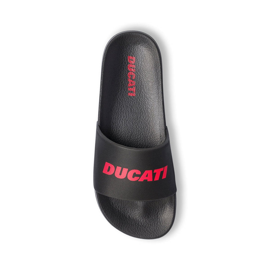 Ciabatte nere da uomo con logo Ducati