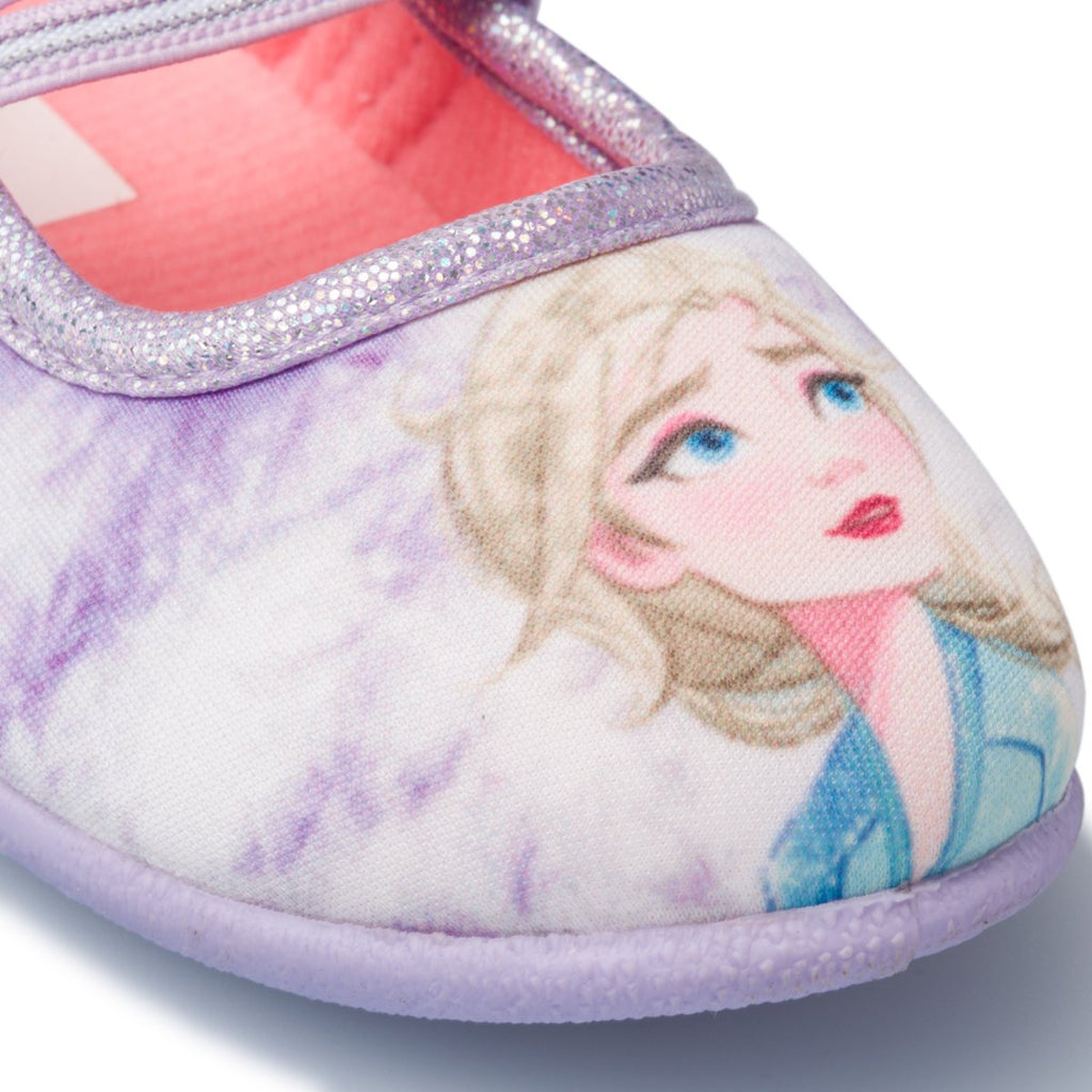 Pantofole da bambina lilla con stampa Frozen