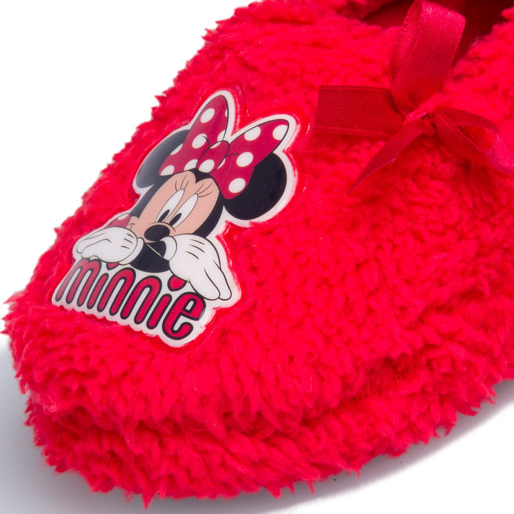 Pantofole da bambina rosse con stampa Minnie