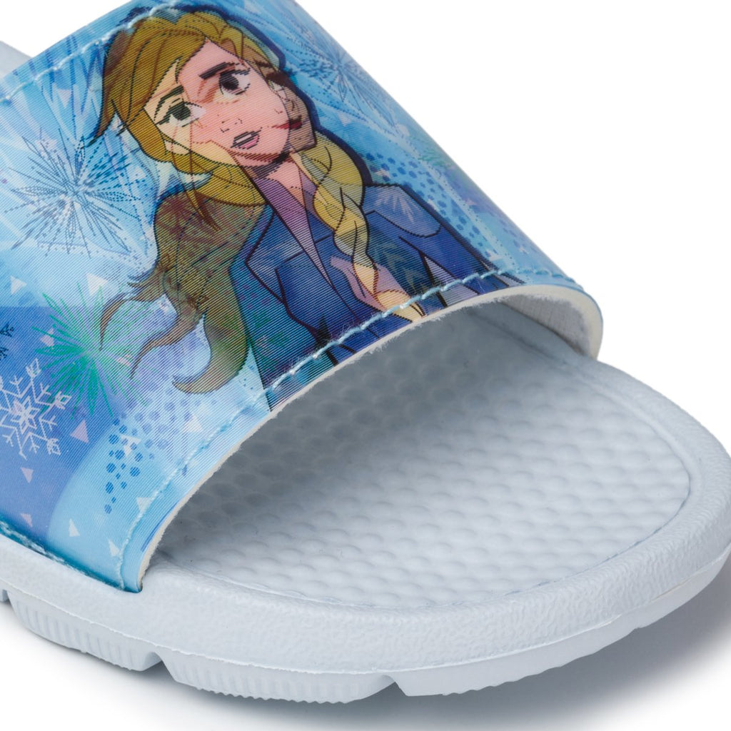 Ciabatte azzurre con stampa Frozen