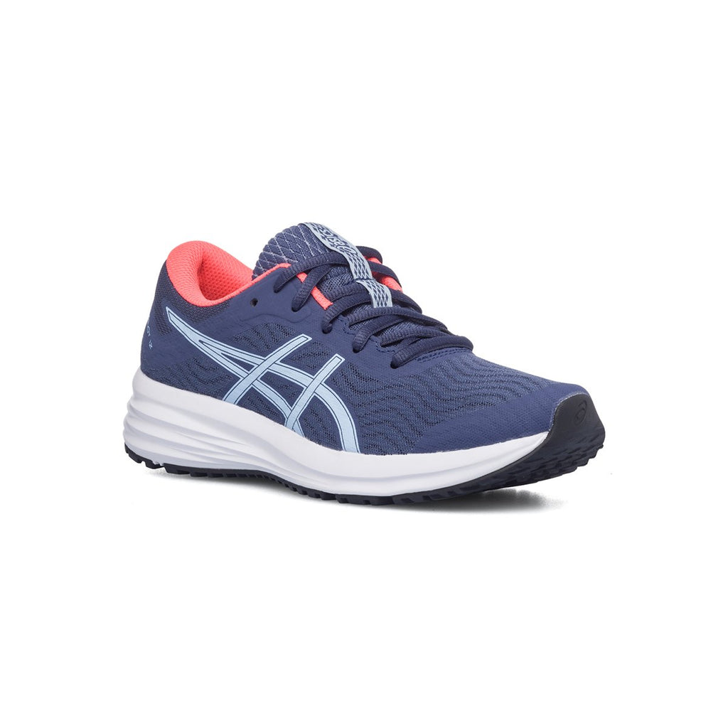 Scarpe da running blu con suola in Amplifoam Asics Patriot 12