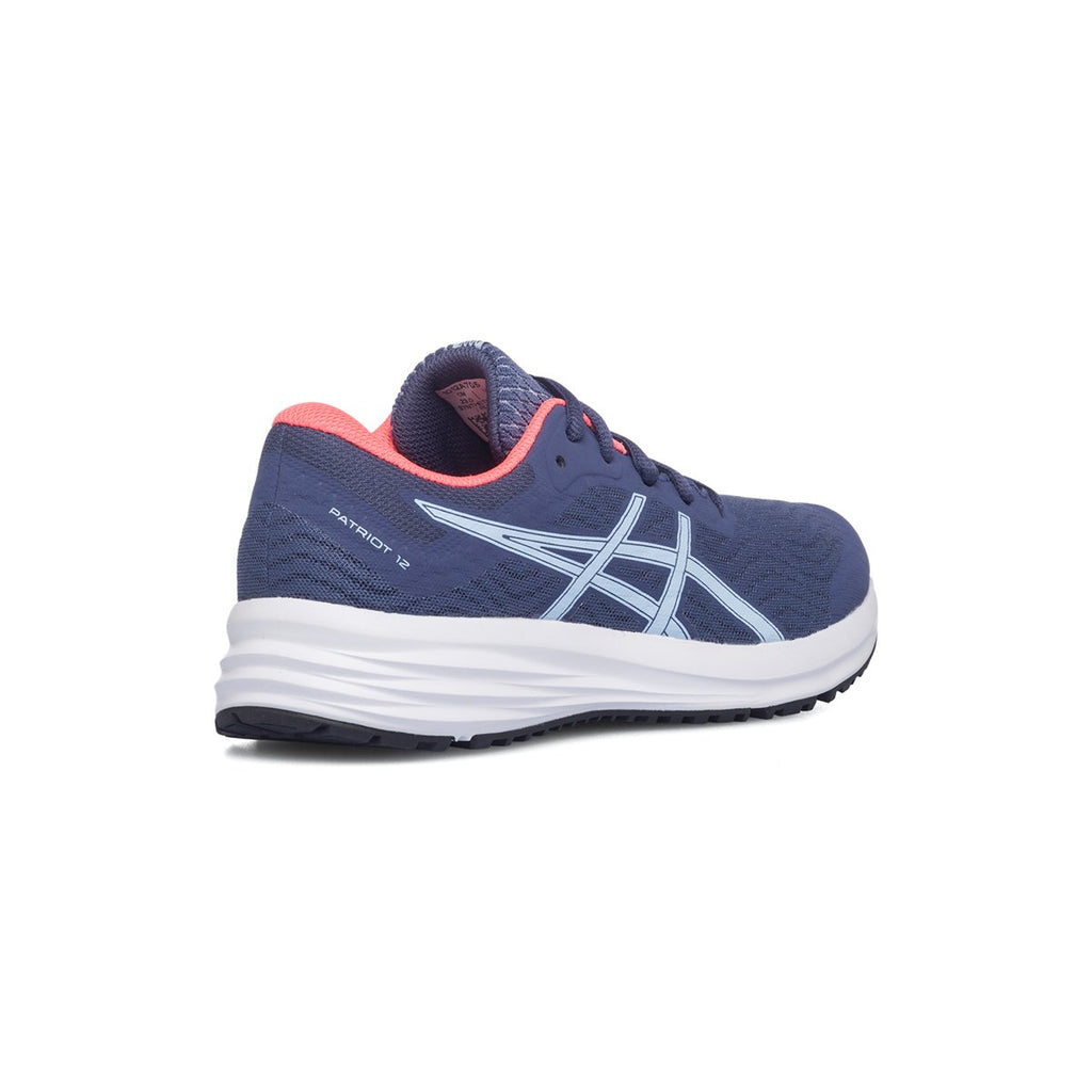 Scarpe da running blu con suola in Amplifoam Asics Patriot 12